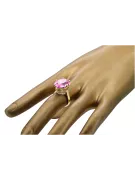 14k żółte złoto Ametyst Pierścionek Styl Vintage vrc130y